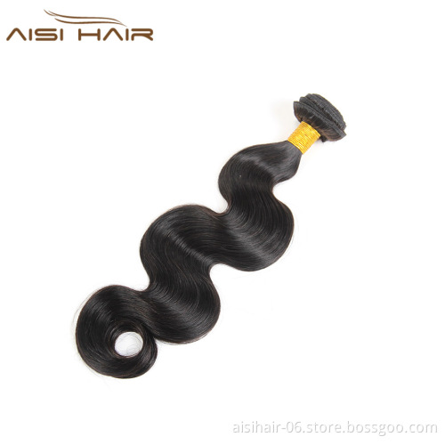 Aisi Hair Cheap Body Wave Hair Supplies 20 inch Single Donor Brazilian Hair Weave 3 Bundles